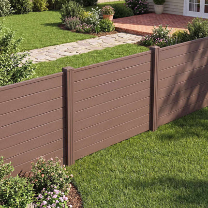 Outdoor Privacy Fence Screen 122 x 95 cm, 2 Panels, Brown