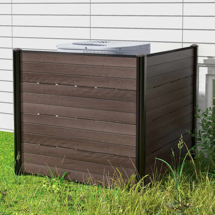 Outdoor Privacy Fence Screen, 2 HDPE Panels, 5 Stakes