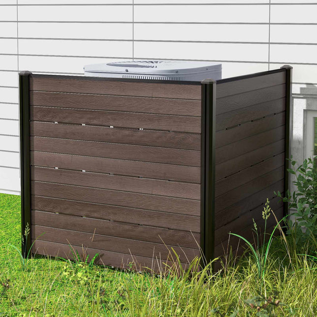 Outdoor Privacy Fence Screen, 2 HDPE Panels, 5 Stakes