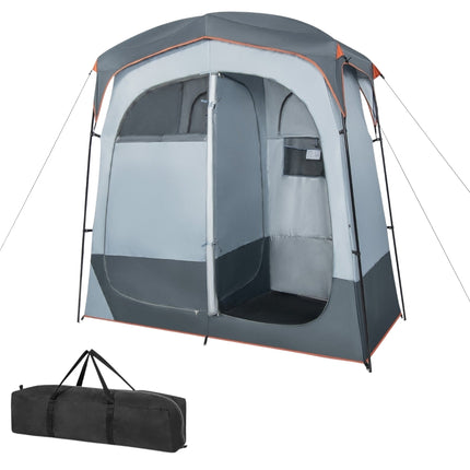 Outdoor Privacy Tent with 2 Rooms, Removable Rain Cover