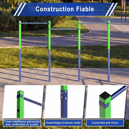 Outdoor Pull-Up Bar, Adjustable Height, 330kg Capacity