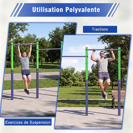 Outdoor Pull-Up Bar, Adjustable Height, 330kg Capacity