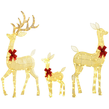 Outdoor Reindeer Family Lights, 283 LEDs, Weatherproof