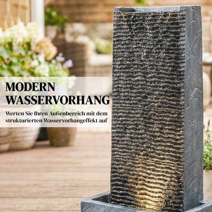 Outdoor Resin Water Fountain with LED Lights, 80 cm