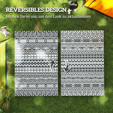 Outdoor Rug, Reversible Waterproof Polypropylene, 182x274 cm