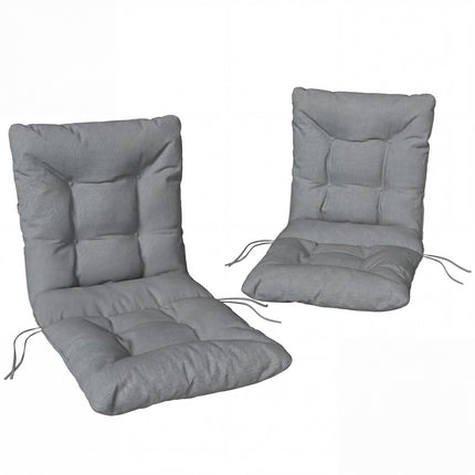 Outdoor Seat Cushions Set, 8cm Thick, Water-Resistant, 2-Pack