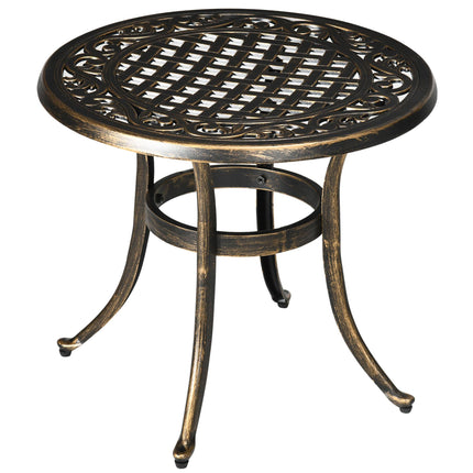 Outdoor Side Table, Aluminum, Bronze, Ø60 x 52.5 cm
