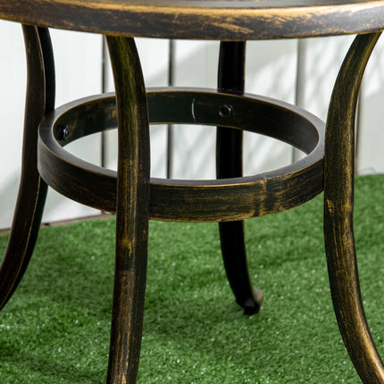 Outdoor Side Table, Aluminum, Bronze, Ø60 x 52.5 cm
