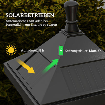 Outdoor Solar Lantern, Automatic On/Off, Weatherproof IP44