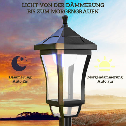 Outdoor Solar Lantern, Automatic On/Off, Weatherproof IP44