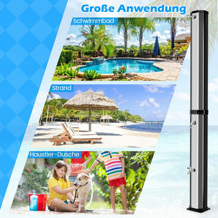 Outdoor Solar Shower, 60L, 227cm, Swivel Head