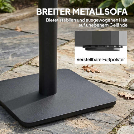 Outdoor Square Table, 70x70 cm, Weatherproof Wood-Look