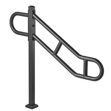 Outdoor Stair Handrail, Floor Mount, 40.5 in, 250 lb