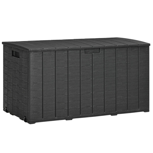 Outdoor Storage Box, 366L, Waterproof, Plastic, With Wheels