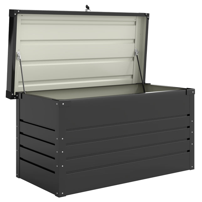 Outdoor Storage Box, 450L Steel, Lockable, Waterproof