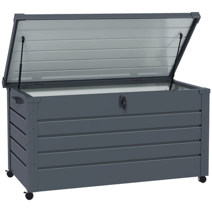 Outdoor Storage Box, Waterproof, 311L, Dark Grey, Steel