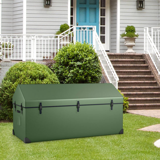 Outdoor Storage Box, Waterproof, Ventilated, 658L, Green
