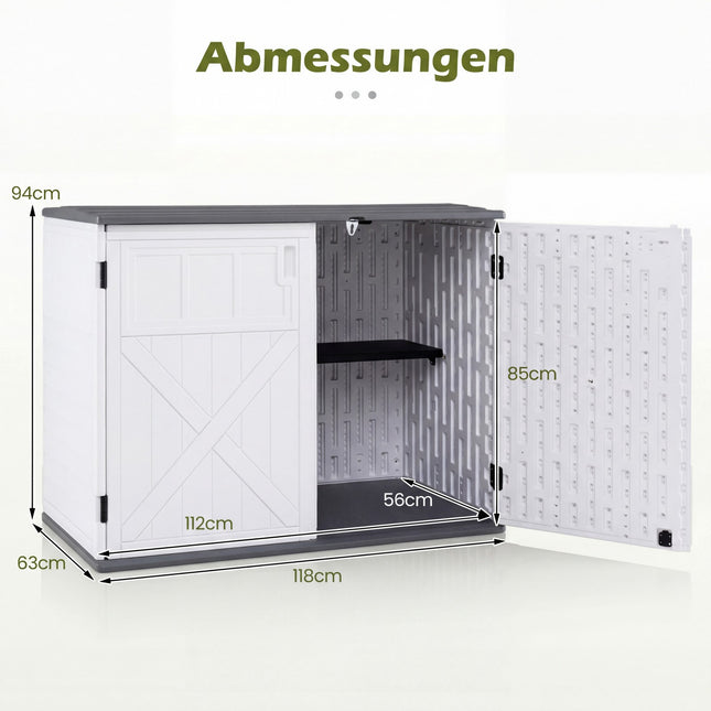 Outdoor Storage Cabinet HDPE with Adjustable Shelves