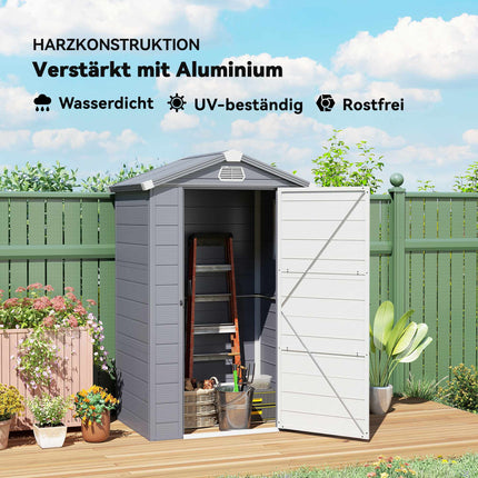 Outdoor Storage Shed, 1.1m², Polypropylene, Lockable Door