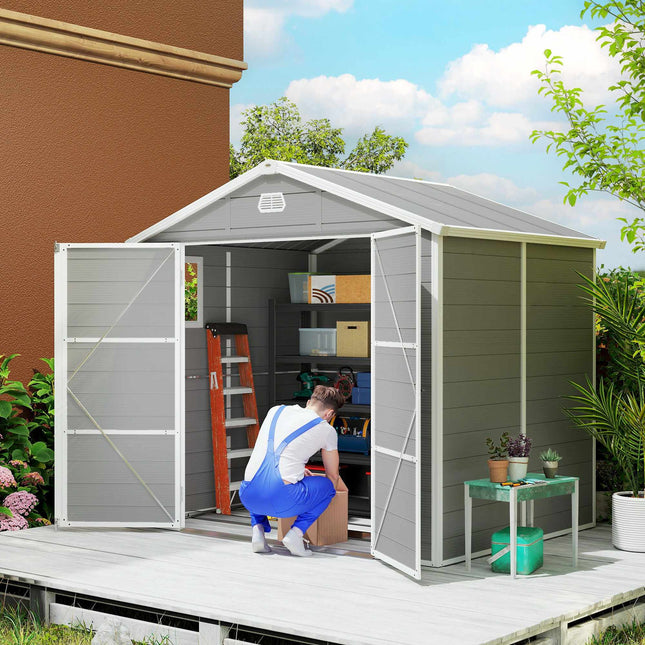 Outdoor Storage Shed, 4.1m², Polypropylene, 240x190x228 cm