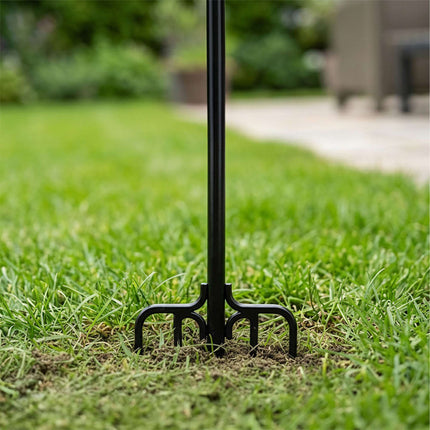 Outdoor String Light Poles, 3m, Black, Set of 4