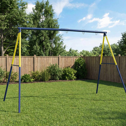 Outdoor Swing Set for Kids, Steel Frame, 3 Seats