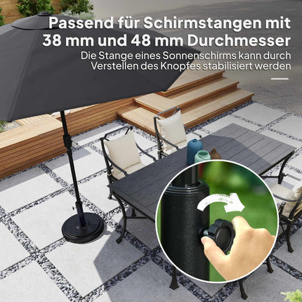 Outdoor Umbrella Base, 22kg, Fits 2.8m Umbrellas