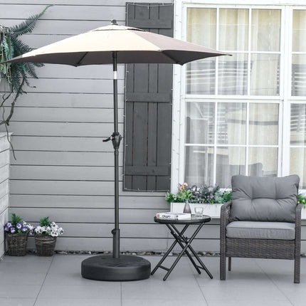 Outdoor Umbrella Base, HDPE, Fits 38/48mm Poles, Black
