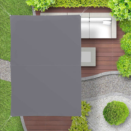 Outdoor Weatherproof Shade Sail – Grey Rectangular