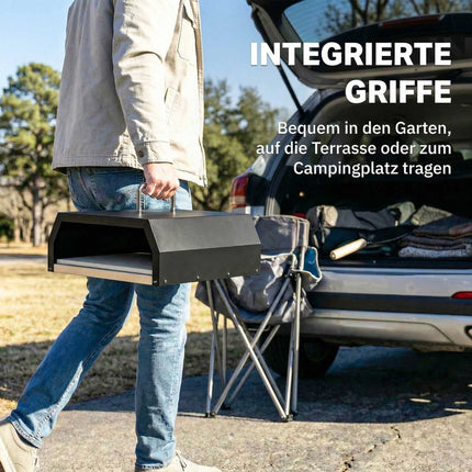 Outdoor Wood-Fired Pizza Oven, 3-in-1 with Stone & Peel