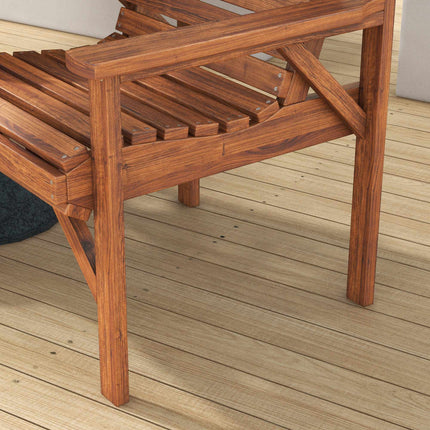 Outdoor Wooden Balcony Set with Table and Umbrella Hole
