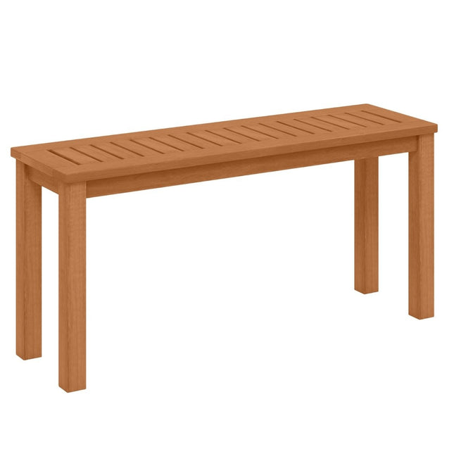 Houten buitenbank, 2-zits, teakhouten olieafwerking, draagvermogen 150 kg
