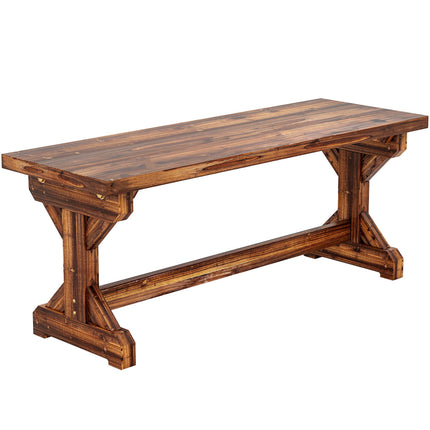 Outdoor Wooden Bench, Fir Wood, 2-Seater, 240kg Capacity