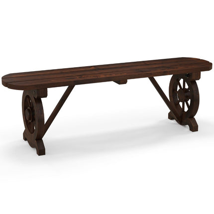 Outdoor Wooden Bench, Weatherproof, Seats 2-3, 325kg Capacity
