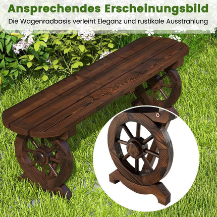Outdoor Wooden Bench, Weatherproof, Seats 2-3, 325kg Capacity