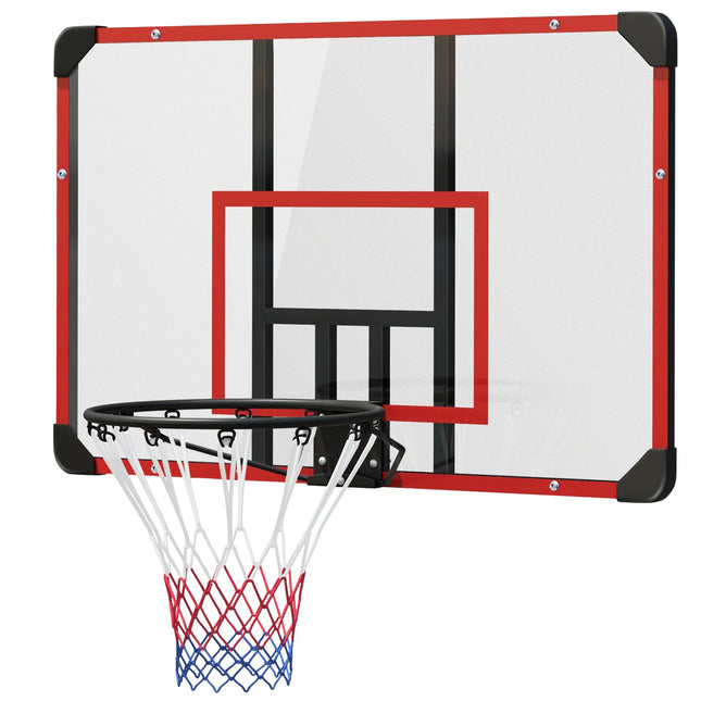 Outdoor basketball hoop in steel, wall-mounted, 113 x 61 x 73 cm