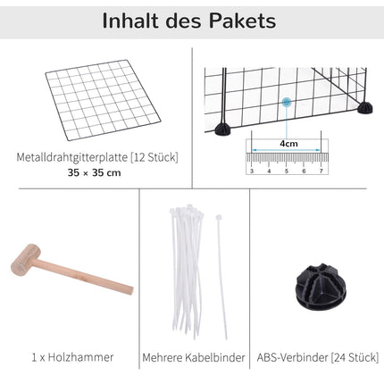 Small Animal Metal Mesh Outdoor Enclosure 106x73x36cm