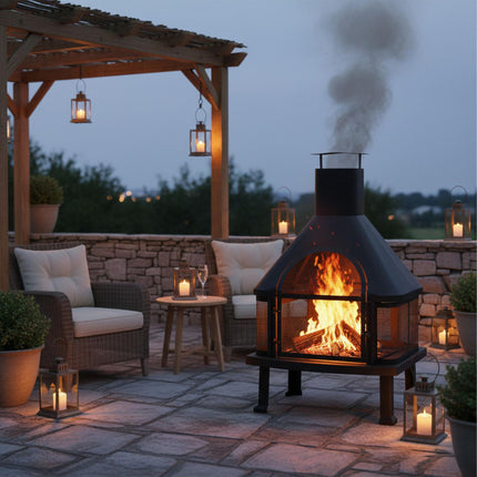 Outdoor stove with grill