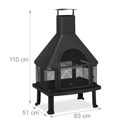 Outdoor stove with grill