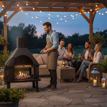 Outdoor stove with grill