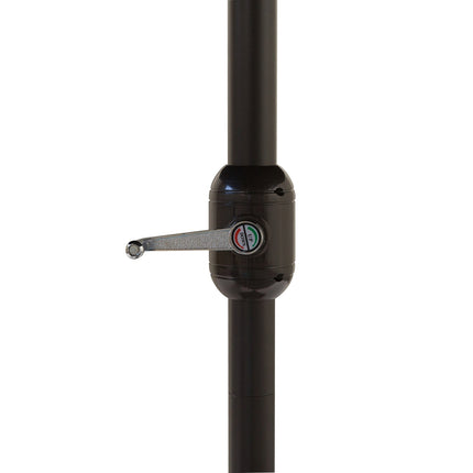 Outsunny Parasol Tuinparaplu Marktparaplu Dubbele parasol Patioparaplu met handslinger Zwart Ovaal 460 x 270 x 240 cm