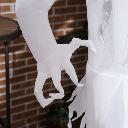 Inflatable White Witch Halloween Decor with LED lights