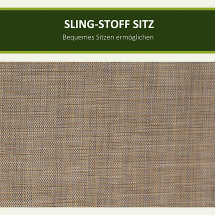Outsuuny Hollywood-schommel met zijvak, 3-zits tuinschommel met verstelbare zonnekap, schommelbank belastbaar tot 300 kg, voor tuin, terras, 196 x 128 x 172 cm, bruin Aosom
