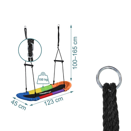 Oval Nest Swing, 150kg Capacity, Foam Handles