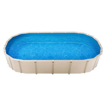 Oval Pool Liner 24 x 12.3 Ft, Overlap, 52 In Wall