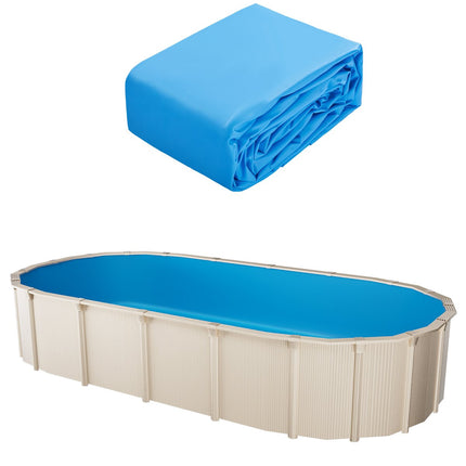 Oval Pool Liner 24 x 12.3 Ft, Overlap, 52 In Wall