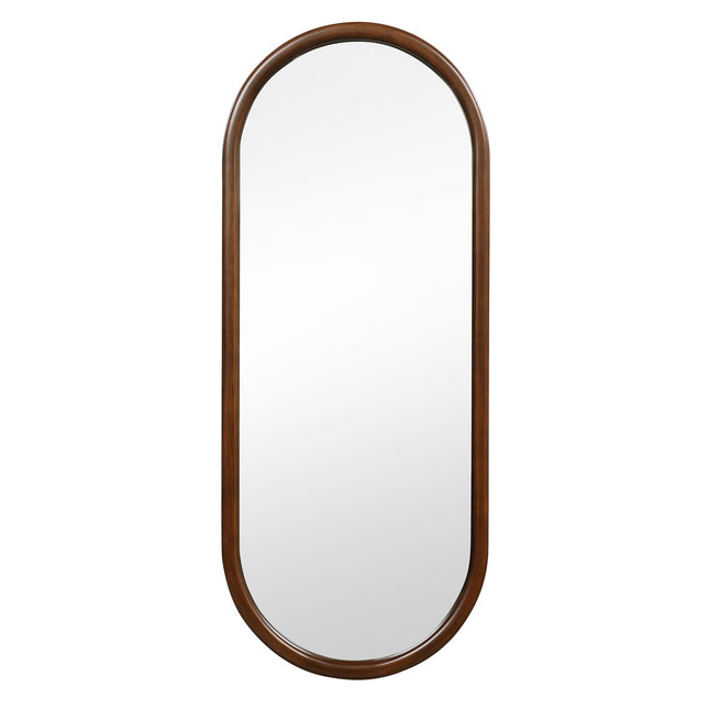 Oval Wall Mirror, 110x45 cm, Solid Wood Frame