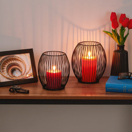 Oval candlestick, 2 pcs