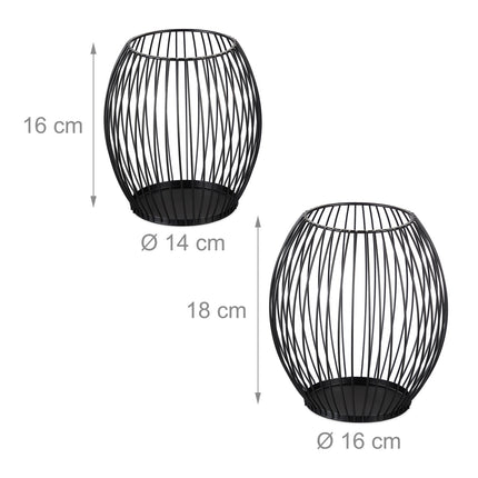 Oval candlestick, 2 pcs