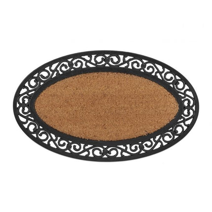 Oval doormat rubber & coconut